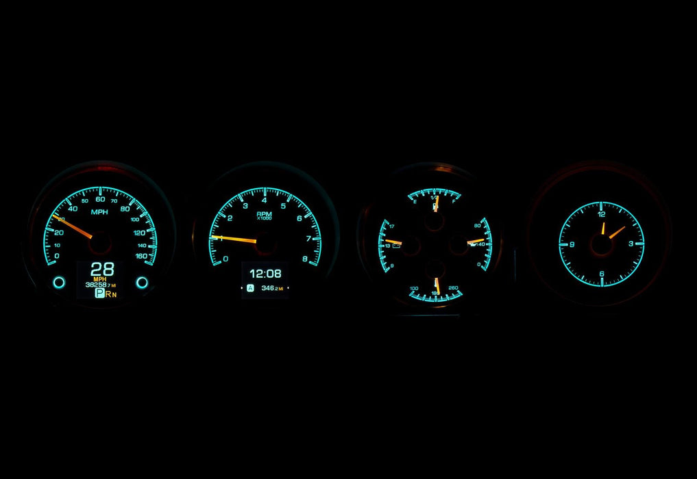 Dakota Digital Dakota Digital HDX Direct-Fit Analog Gauge Systems HDX-70D-CLG-S Autofit