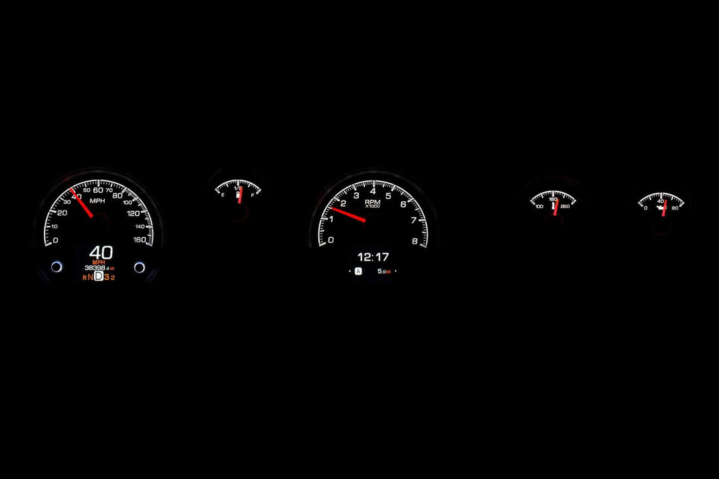 Dakota Digital Dakota Digital HDX Direct-Fit Analog Gauge Systems HDX-70P-FIR-S Autofit