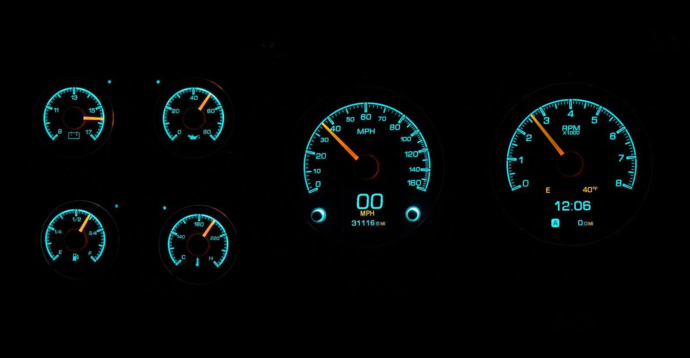 Dakota Digital Dakota Digital HDX Direct-Fit Analog Gauge Systems HDX-73C-PU-K Autofit