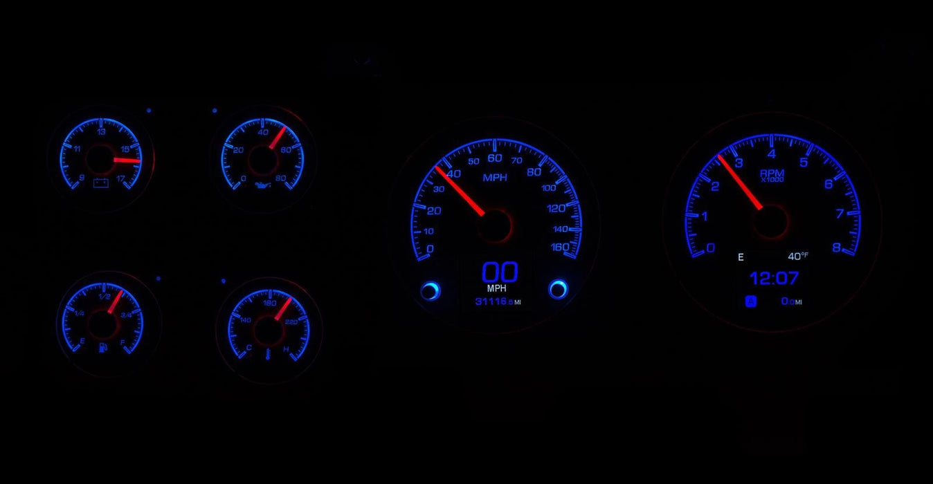 Dakota Digital Dakota Digital HDX Direct-Fit Analog Gauge Systems HDX-73C-PU-K Autofit