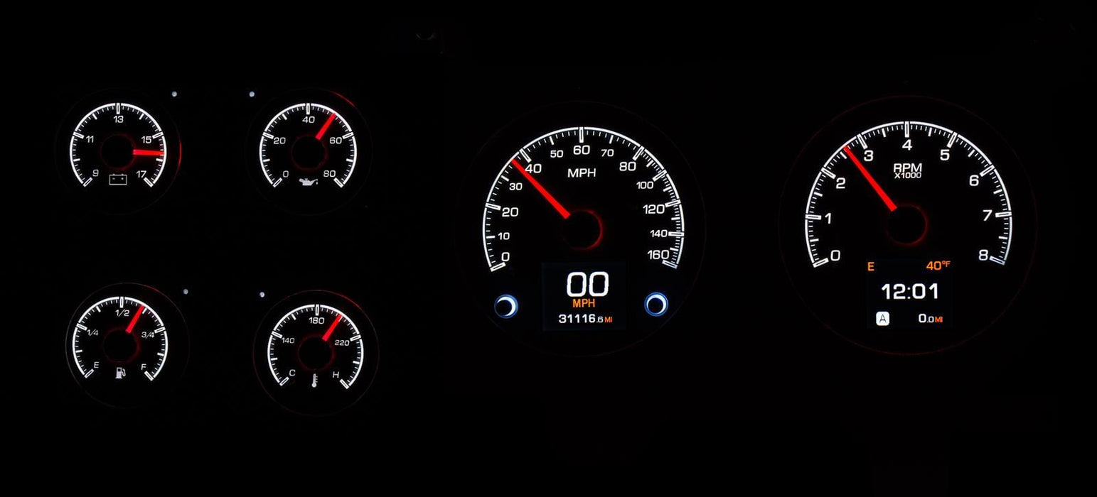 Dakota Digital Dakota Digital HDX Direct-Fit Analog Gauge Systems HDX-73C-PU-K Autofit