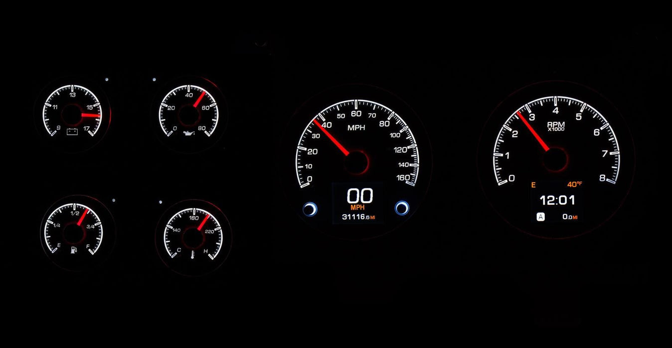 Dakota Digital Dakota Digital HDX Direct-Fit Analog Gauge Systems HDX-73C-PU-K Autofit