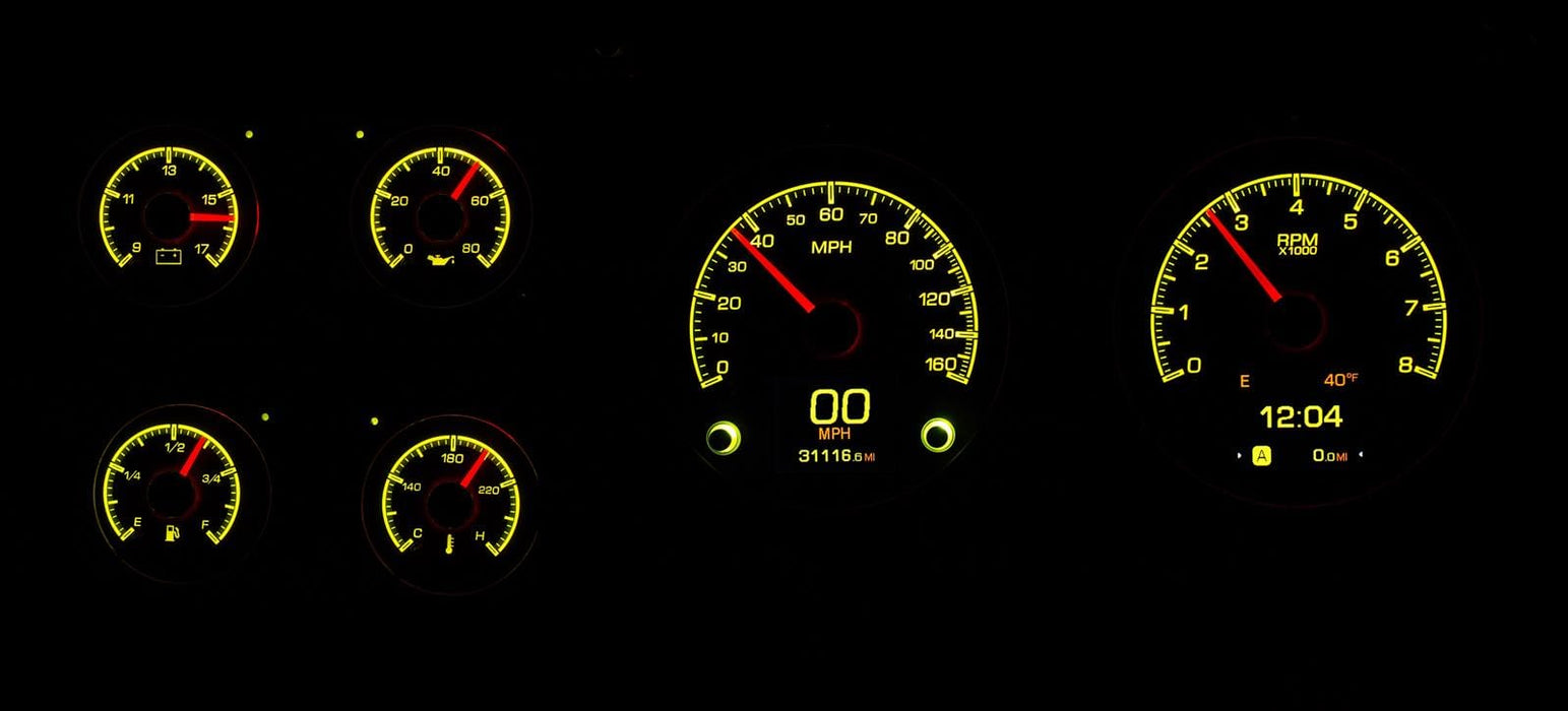 Dakota Digital Dakota Digital HDX Direct-Fit Analog Gauge Systems HDX-73C-PU-S Autofit