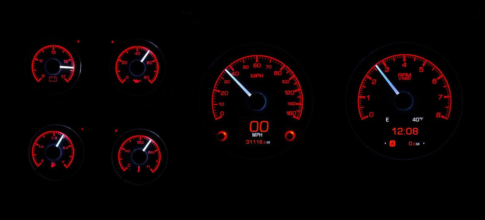 Dakota Digital Dakota Digital HDX Direct-Fit Analog Gauge Systems HDX-73C-PU-S Autofit