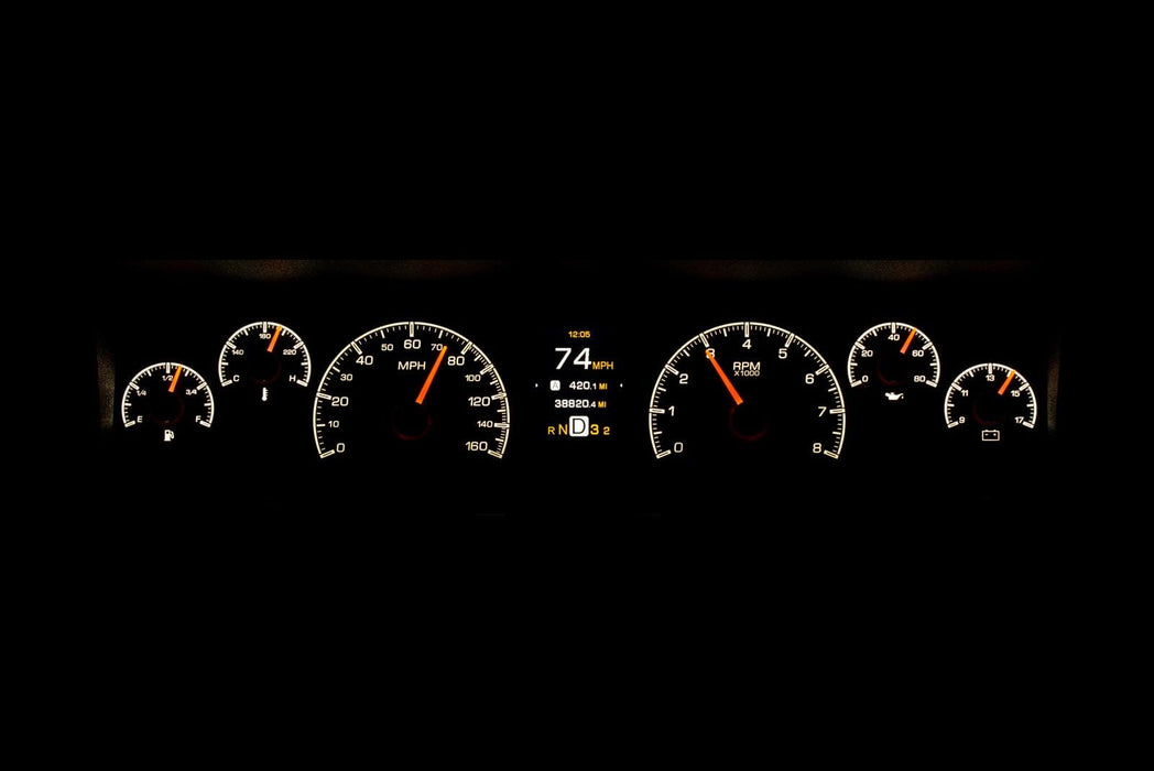 Dakota Digital Dakota Digital HDX Direct-Fit Analog Gauge Systems HDX-77C-CAP-K Autofit