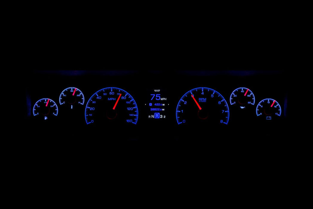 Dakota Digital Dakota Digital HDX Direct-Fit Analog Gauge Systems HDX-77C-CAP-S Autofit