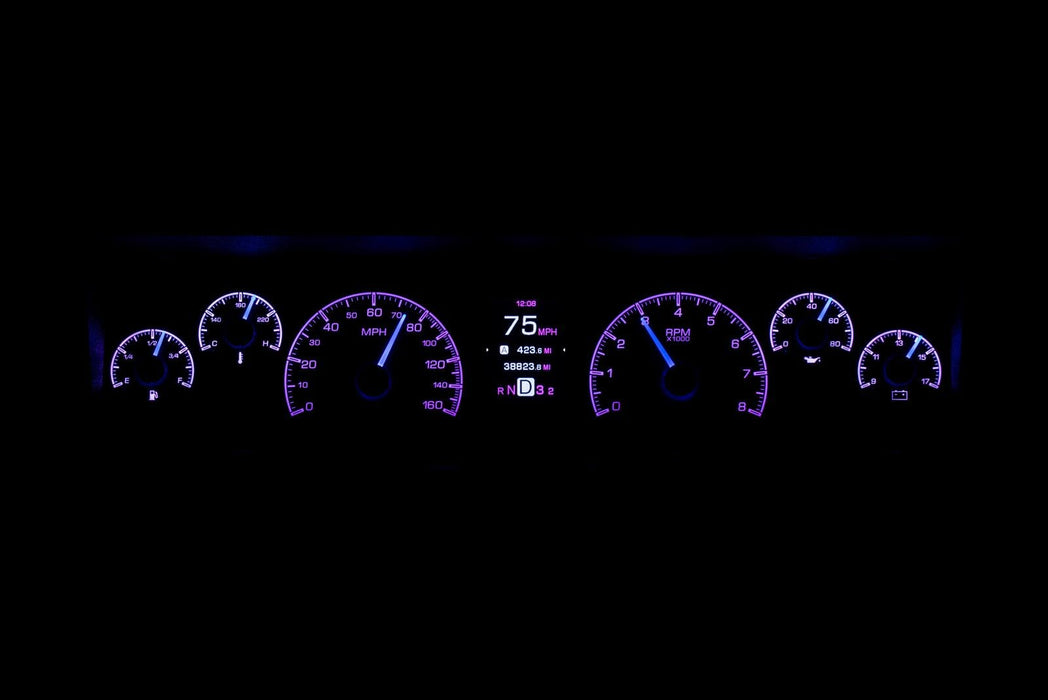 Dakota Digital Dakota Digital HDX Direct-Fit Analog Gauge Systems HDX-77C-CAP-S Autofit