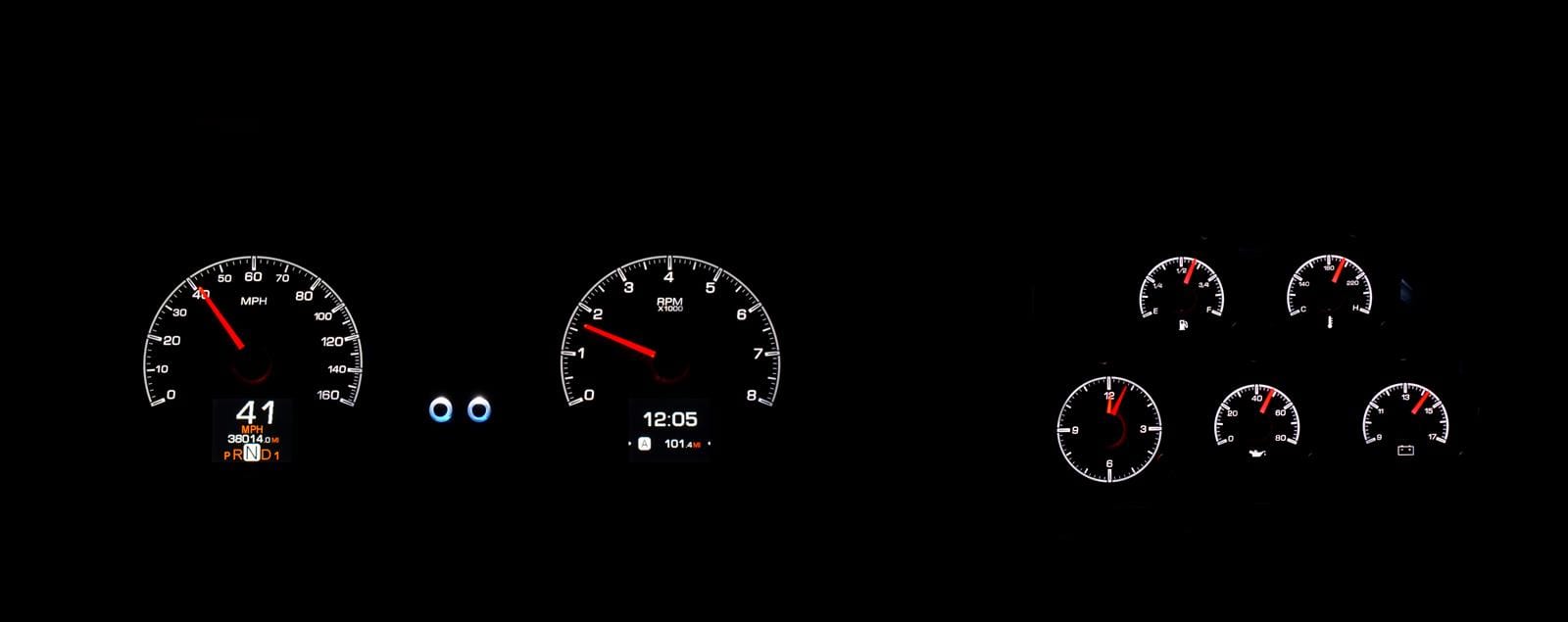 Dakota Digital Dakota Digital HDX Direct-Fit Analog Gauge Systems HDX-78C-VET-S Autofit