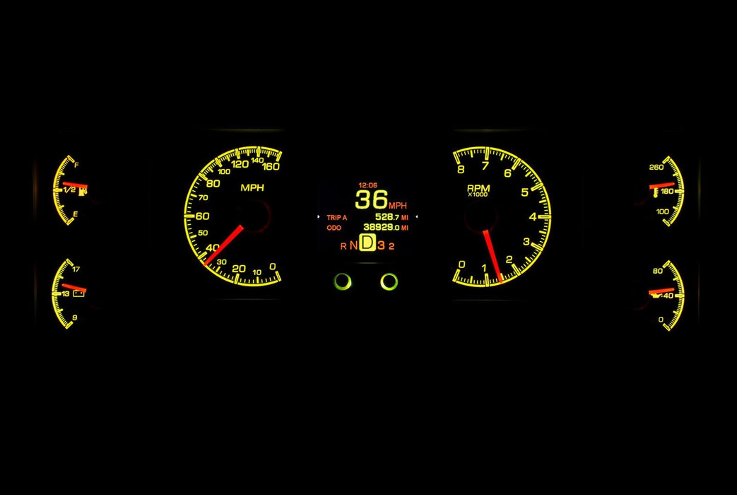 Dakota Digital Dakota Digital HDX Direct-Fit Analog Gauge Systems HDX-84B-REG-K Autofit