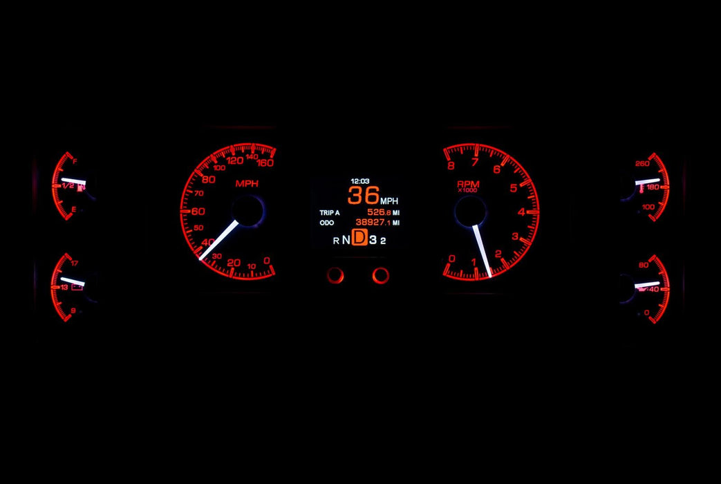 Dakota Digital Dakota Digital HDX Direct-Fit Analog Gauge Systems HDX-84B-REG-K Autofit