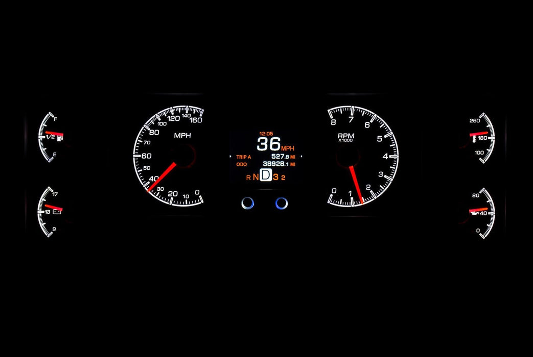 Dakota Digital Dakota Digital HDX Direct-Fit Analog Gauge Systems HDX-84B-REG-K Autofit