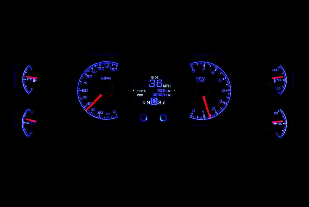 Dakota Digital Dakota Digital HDX Direct-Fit Analog Gauge Systems HDX-84B-REG-K Autofit