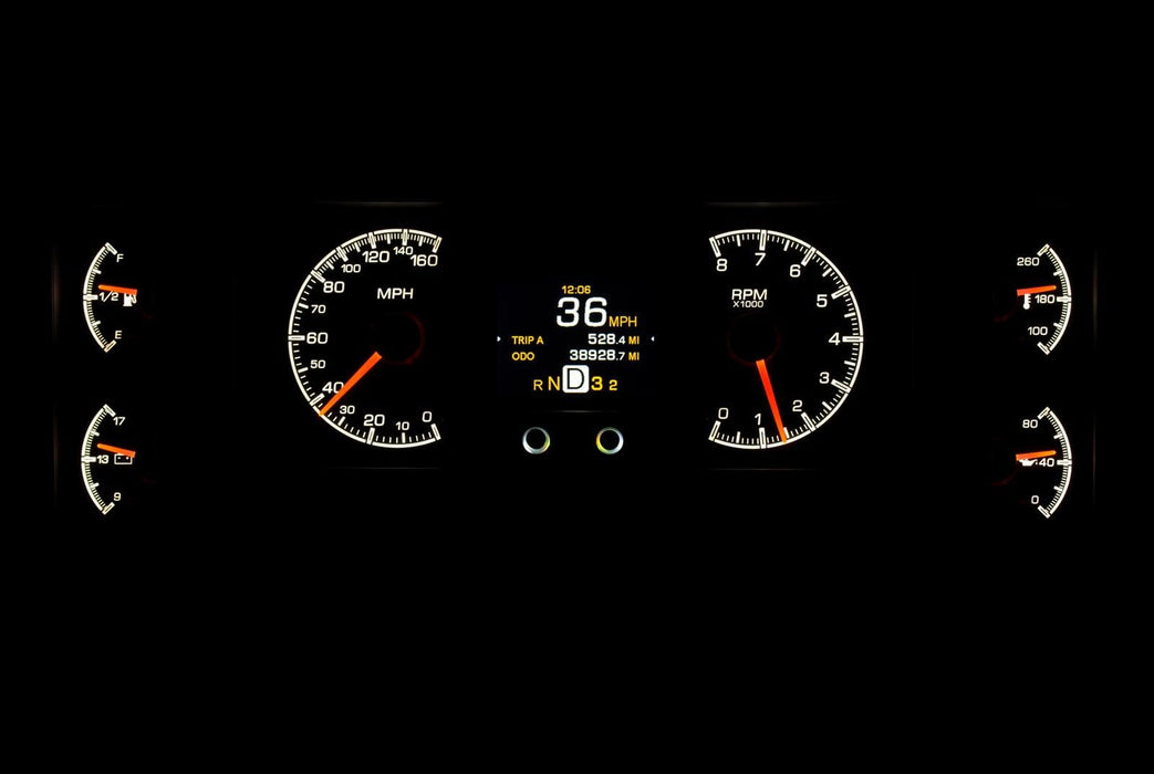 Dakota Digital Dakota Digital HDX Direct-Fit Analog Gauge Systems HDX-84B-REG-S Autofit