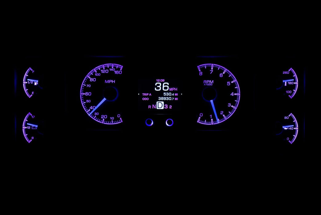 Dakota Digital Dakota Digital HDX Direct-Fit Analog Gauge Systems HDX-84B-REG-S Autofit