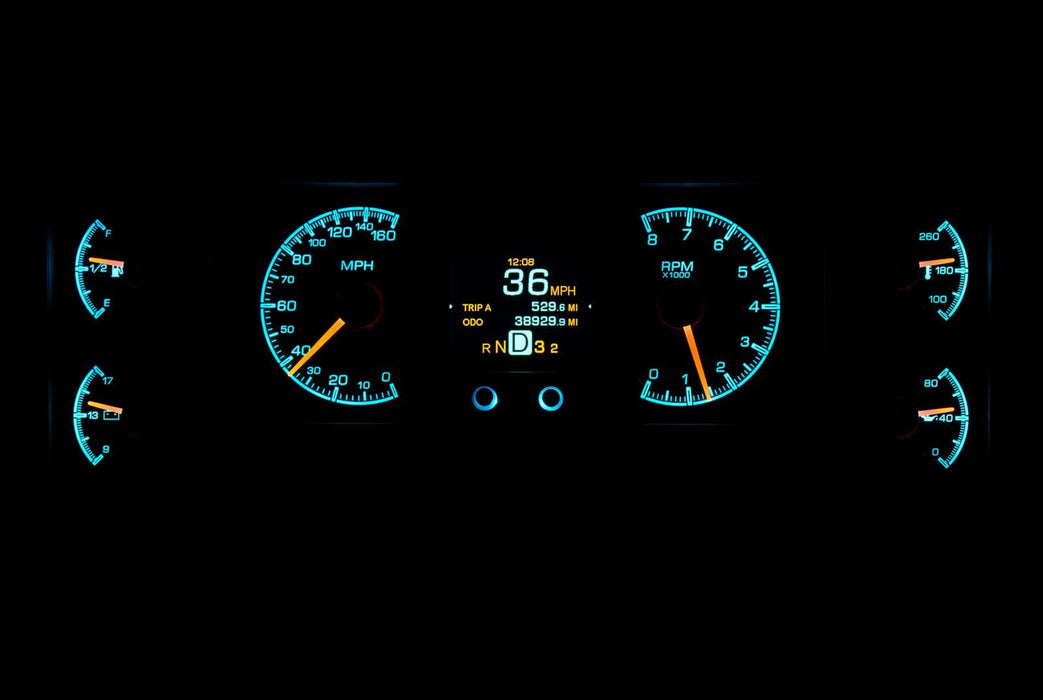 Dakota Digital Dakota Digital HDX Direct-Fit Analog Gauge Systems HDX-84B-REG-S Autofit