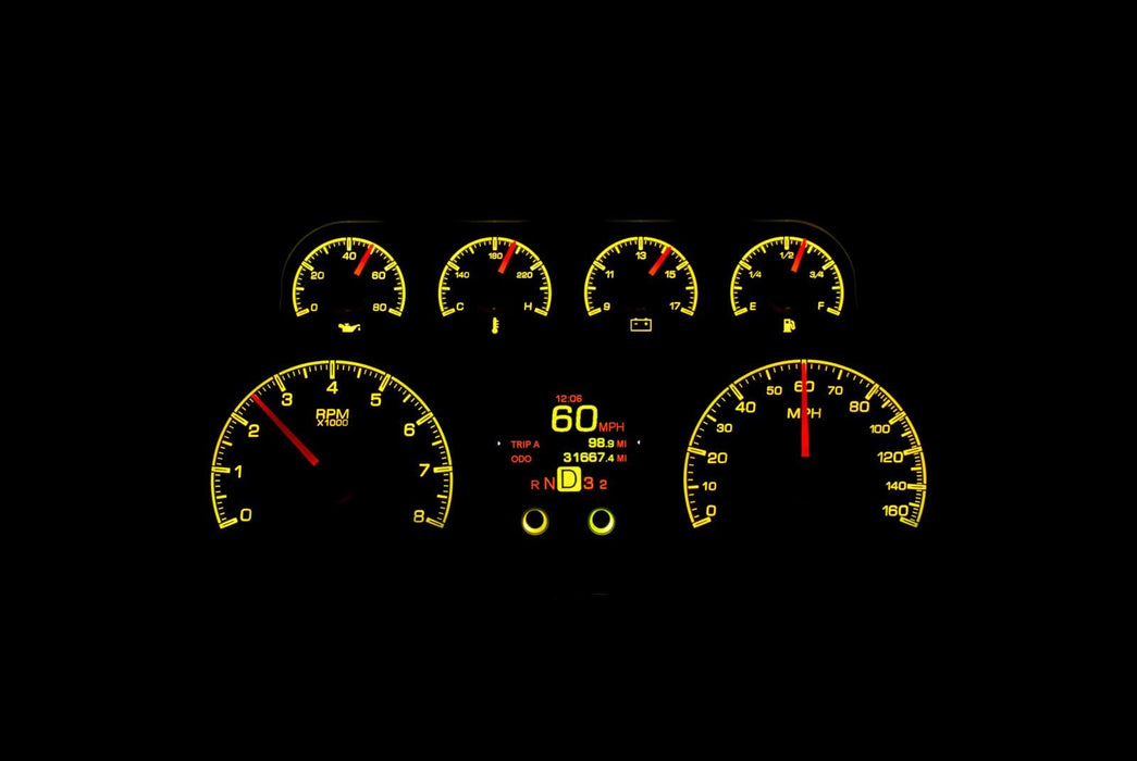 Dakota Digital Dakota Digital HDX Direct-Fit Analog Gauge Systems HDX-88C-PU-K Autofit