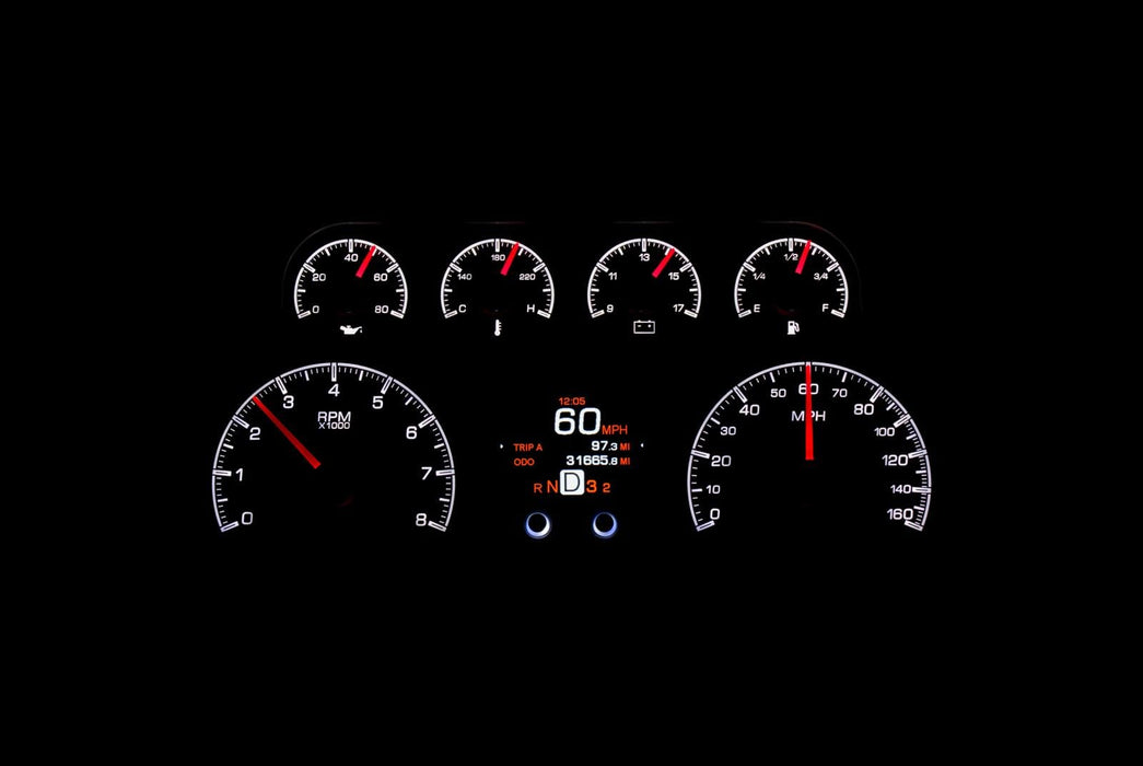 Dakota Digital Dakota Digital HDX Direct-Fit Analog Gauge Systems HDX-88C-PU-K Autofit
