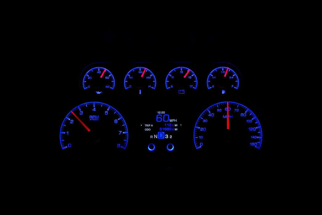 Dakota Digital Dakota Digital HDX Direct-Fit Analog Gauge Systems HDX-88C-PU-S Autofit