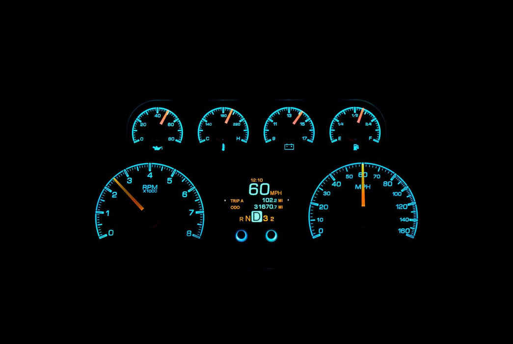 Dakota Digital Dakota Digital HDX Direct-Fit Analog Gauge Systems HDX-88C-PU-S Autofit