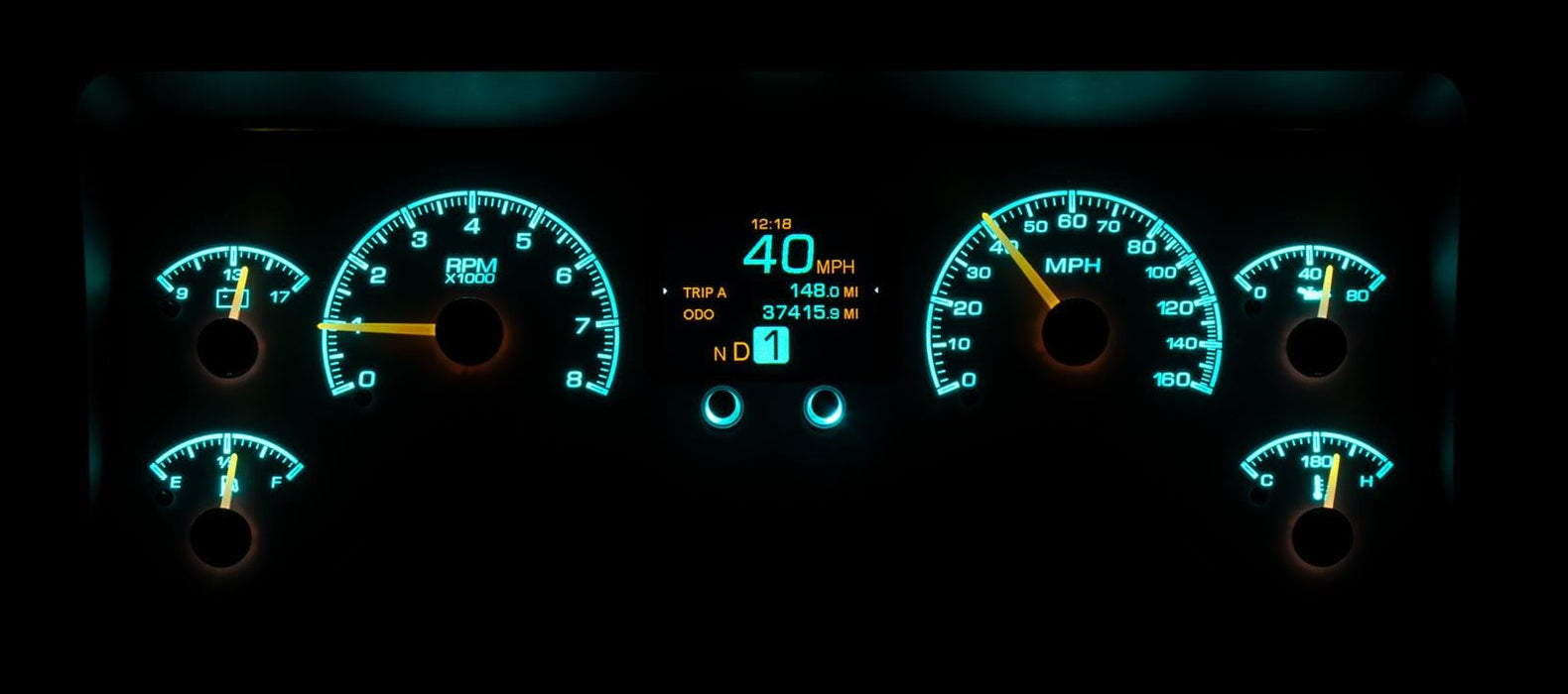 Dakota Digital Dakota Digital HDX Direct-Fit Analog Gauge Systems MDX-96J-TJ-S Autofit