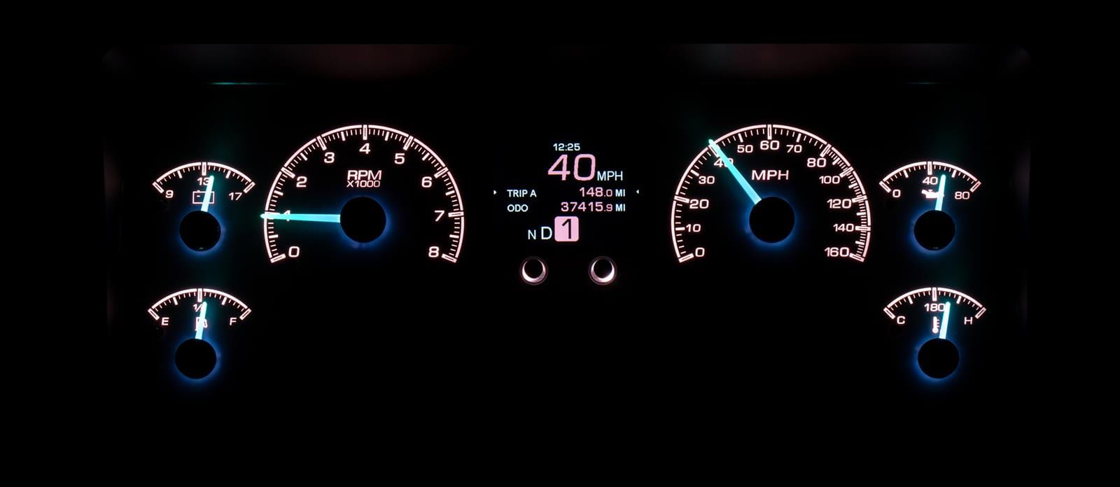 Dakota Digital Dakota Digital HDX Direct-Fit Analog Gauge Systems MDX-96J-TJ-S Autofit
