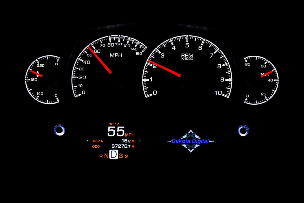 Dakota Digital Dakota Digital HDX Series Universal Competition Analog Gauge Kits HDX-2100-K Autofit