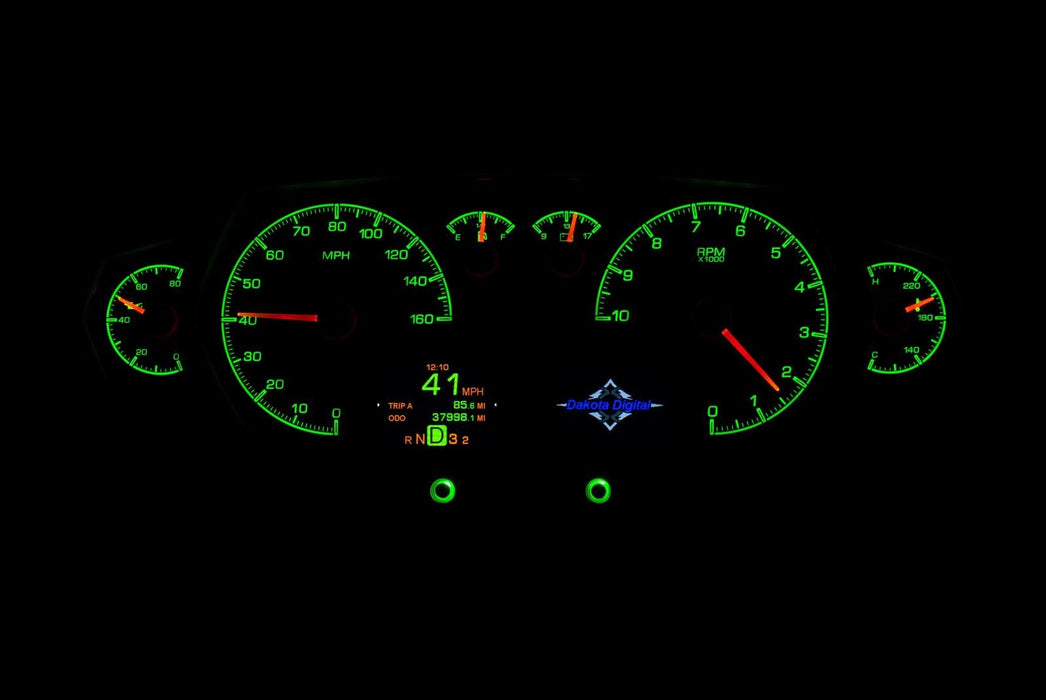 Dakota Digital Dakota Digital HDX Series Universal Competition Analog Gauge Kits HDX-2200-K Autofit