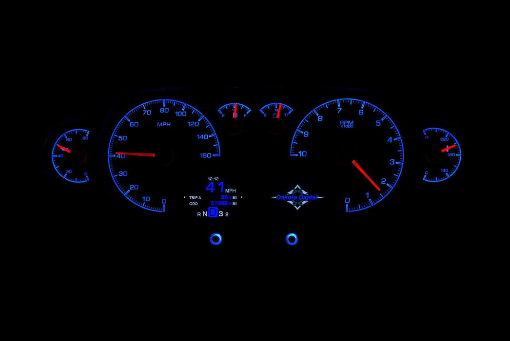Dakota Digital Dakota Digital HDX Series Universal Competition Analog Gauge Kits HDX-2200-S Autofit