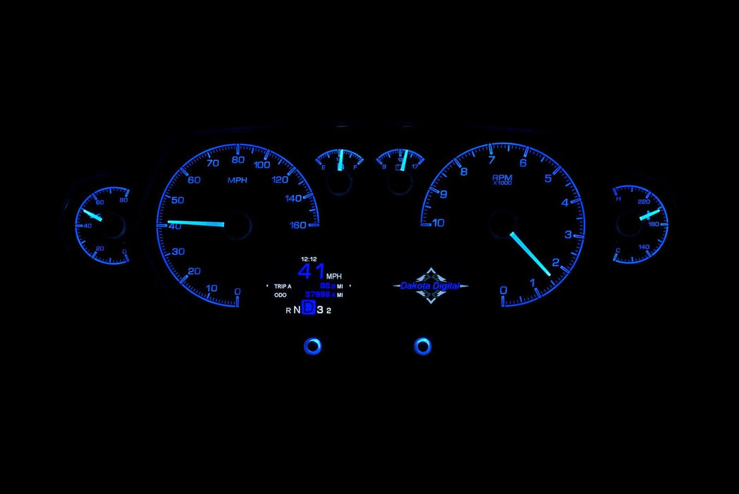 Dakota Digital Dakota Digital HDX Series Universal Competition Analog Gauge Kits HDX-2200-S Autofit