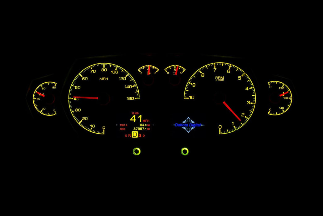 Dakota Digital Dakota Digital HDX Series Universal Competition Analog Gauge Kits HDX-2200-S Autofit