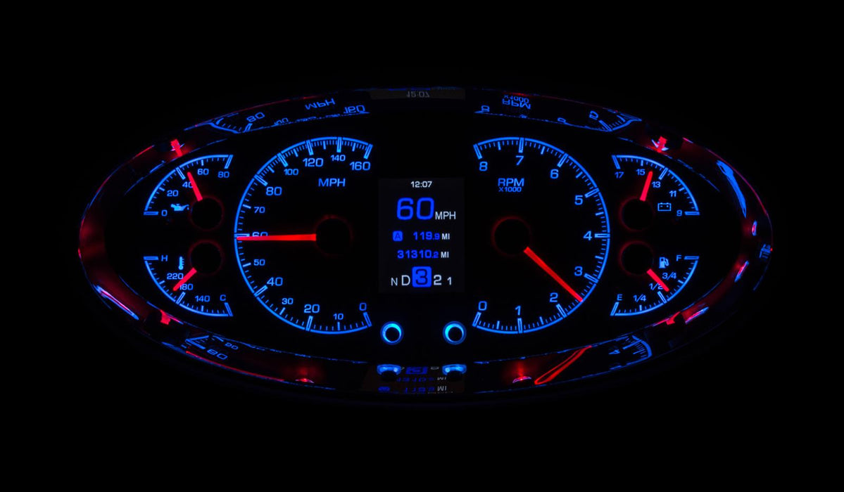 Dakota Digital Dakota Digital HDX Series Universal Elliptical Analog Gauge Kits HDX-2017-K Autofit
