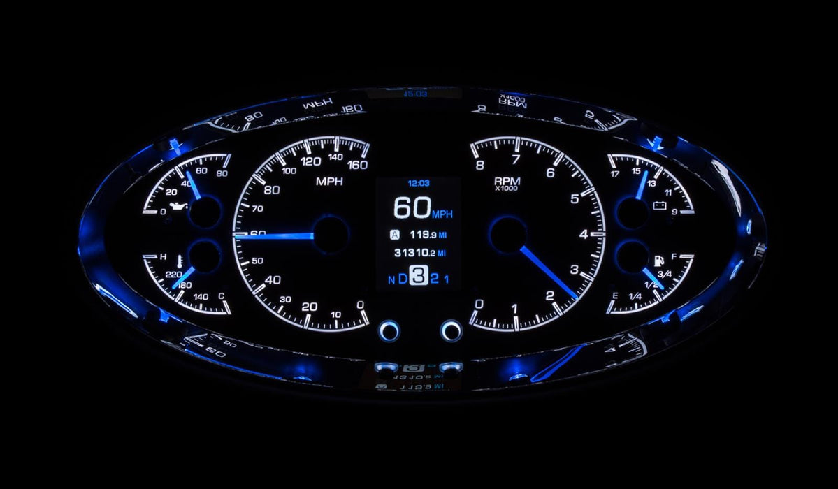 Dakota Digital Dakota Digital HDX Series Universal Elliptical Analog Gauge Kits HDX-2017-S Autofit