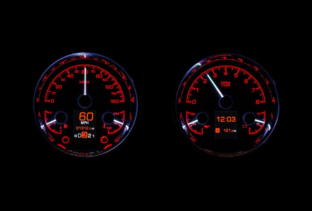 Dakota Digital Dakota Digital HDX Series Universal Round Analog Gauge Kits HDX-2014-K Autofit