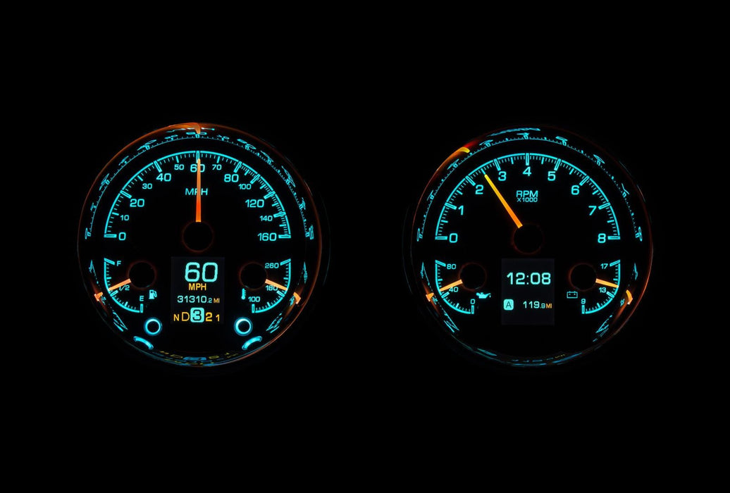Dakota Digital Dakota Digital HDX Series Universal Round Analog Gauge Kits HDX-2014-K Autofit