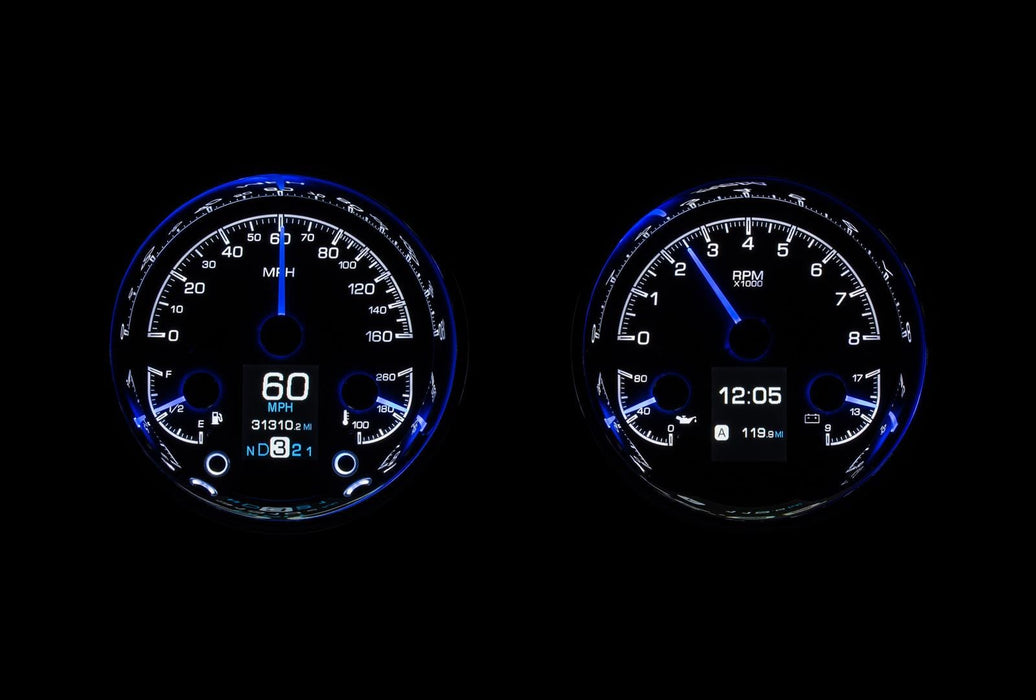 Dakota Digital Dakota Digital HDX Series Universal Round Analog Gauge Kits HDX-2014-S Autofit
