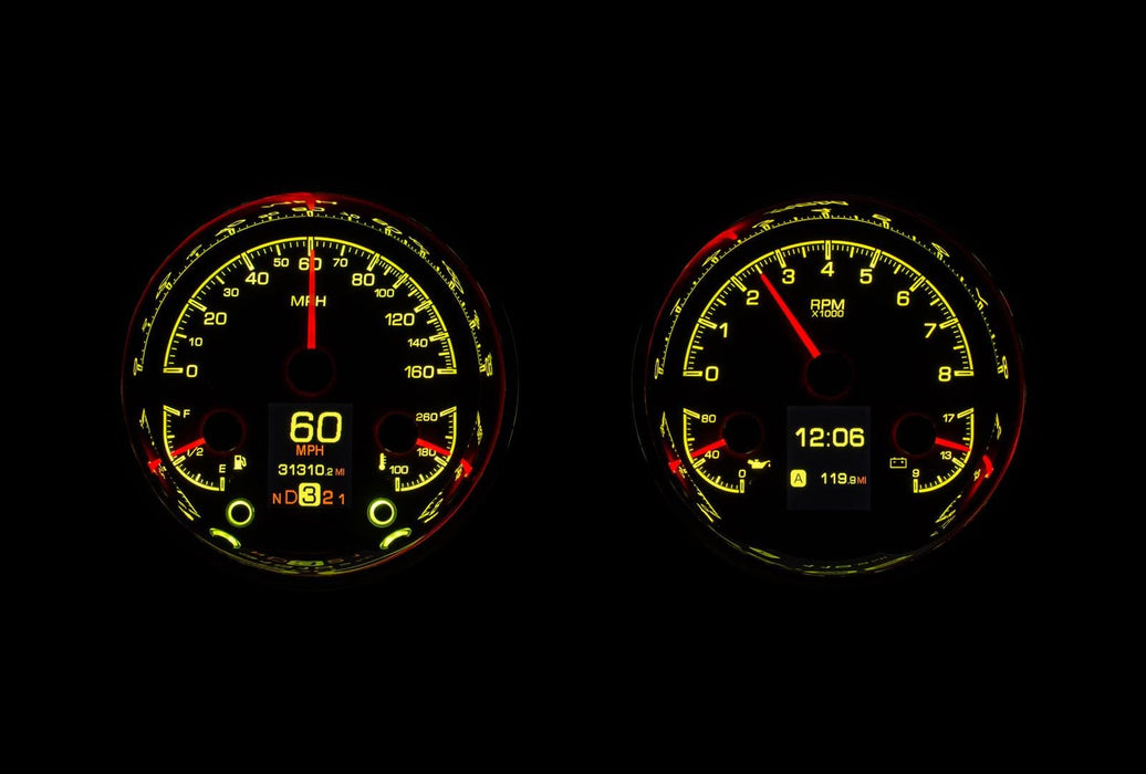 Dakota Digital Dakota Digital HDX Series Universal Round Analog Gauge Kits HDX-2014-S Autofit
