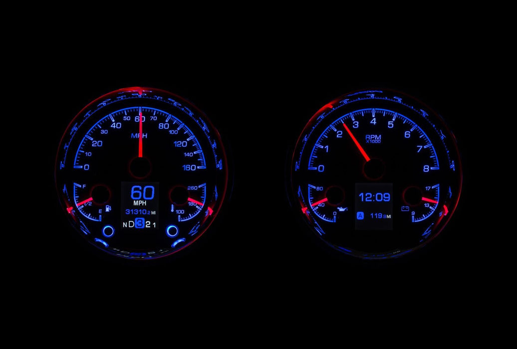 Dakota Digital Dakota Digital HDX Series Universal Round Analog Gauge Kits HDX-2014-S Autofit