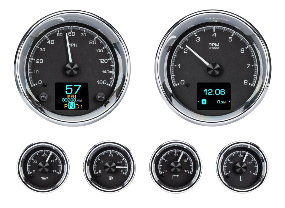 Dakota Digital Dakota Digital HDX Series Universal Round Analog Gauge Kits HDX-2024-K Autofit