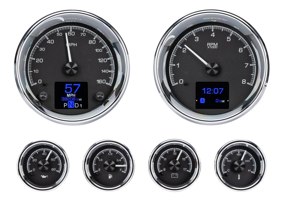 Dakota Digital Dakota Digital HDX Series Universal Round Analog Gauge Kits HDX-2024-K Autofit