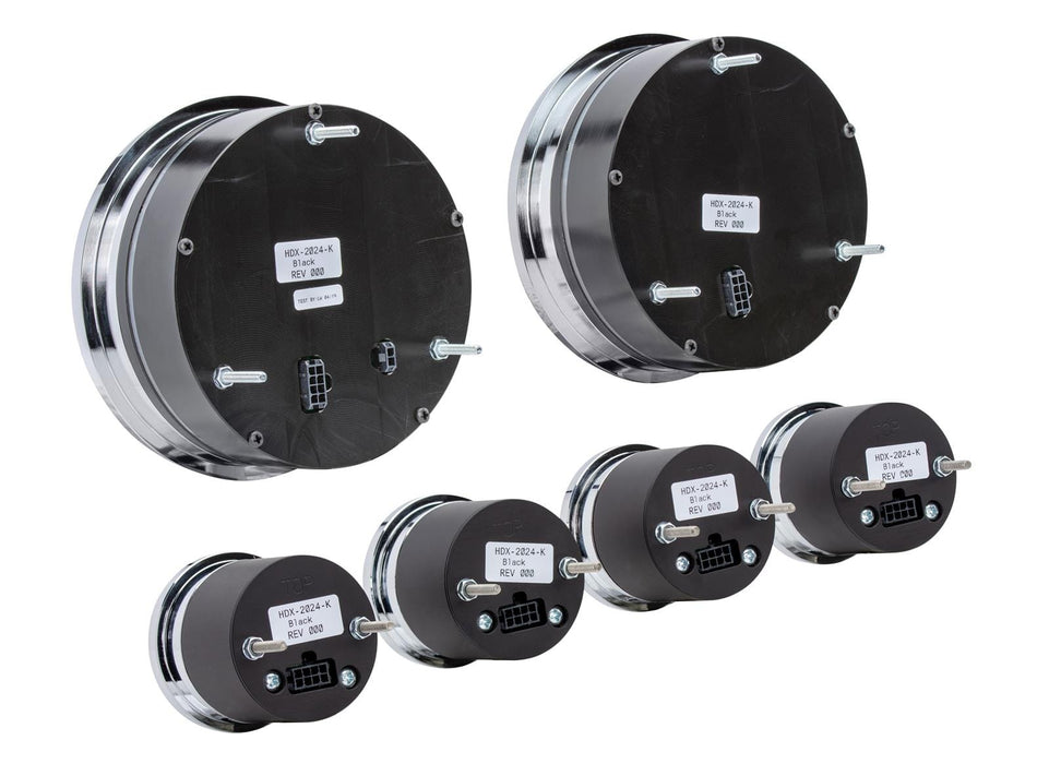 Dakota Digital Dakota Digital HDX Series Universal Round Analog Gauge Kits HDX-2024-K Autofit