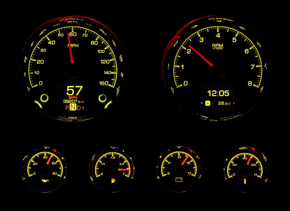 Dakota Digital Dakota Digital HDX Series Universal Round Analog Gauge Kits HDX-2024-K Autofit