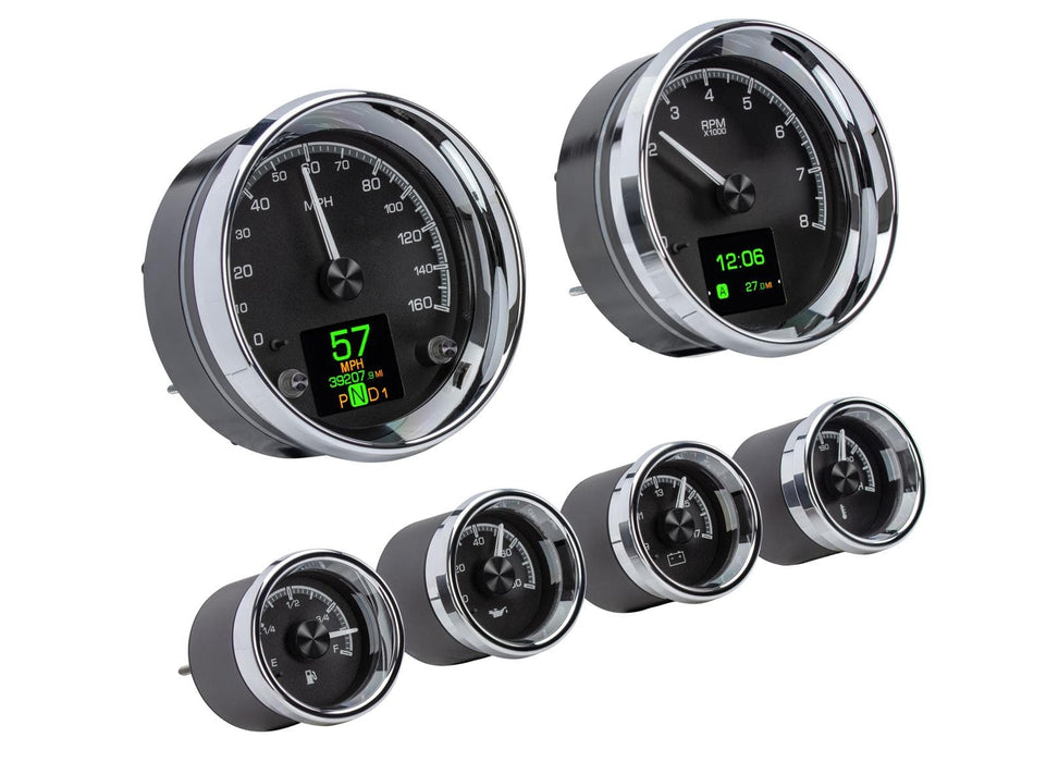 Dakota Digital Dakota Digital HDX Series Universal Round Analog Gauge Kits HDX-2024-K Autofit