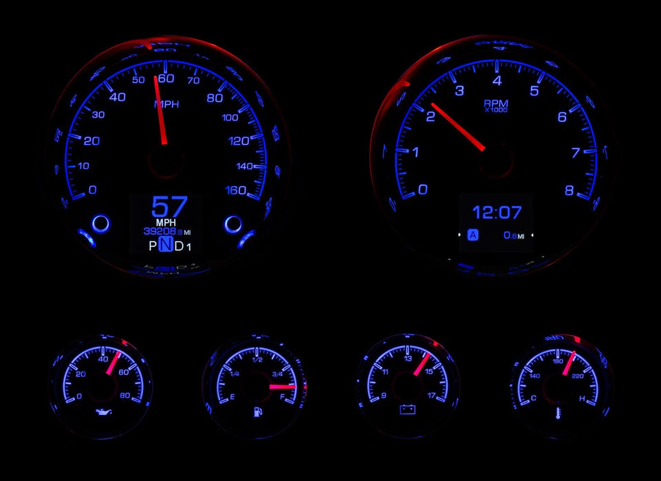 Dakota Digital Dakota Digital HDX Series Universal Round Analog Gauge Kits HDX-2024-K Autofit