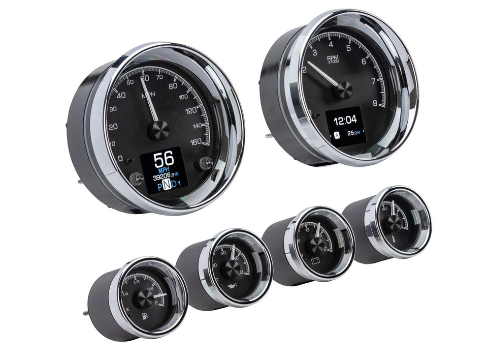 Dakota Digital Dakota Digital HDX Series Universal Round Analog Gauge Kits HDX-2024-K Autofit