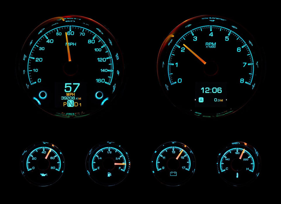 Dakota Digital Dakota Digital HDX Series Universal Round Analog Gauge Kits HDX-2024-K Autofit