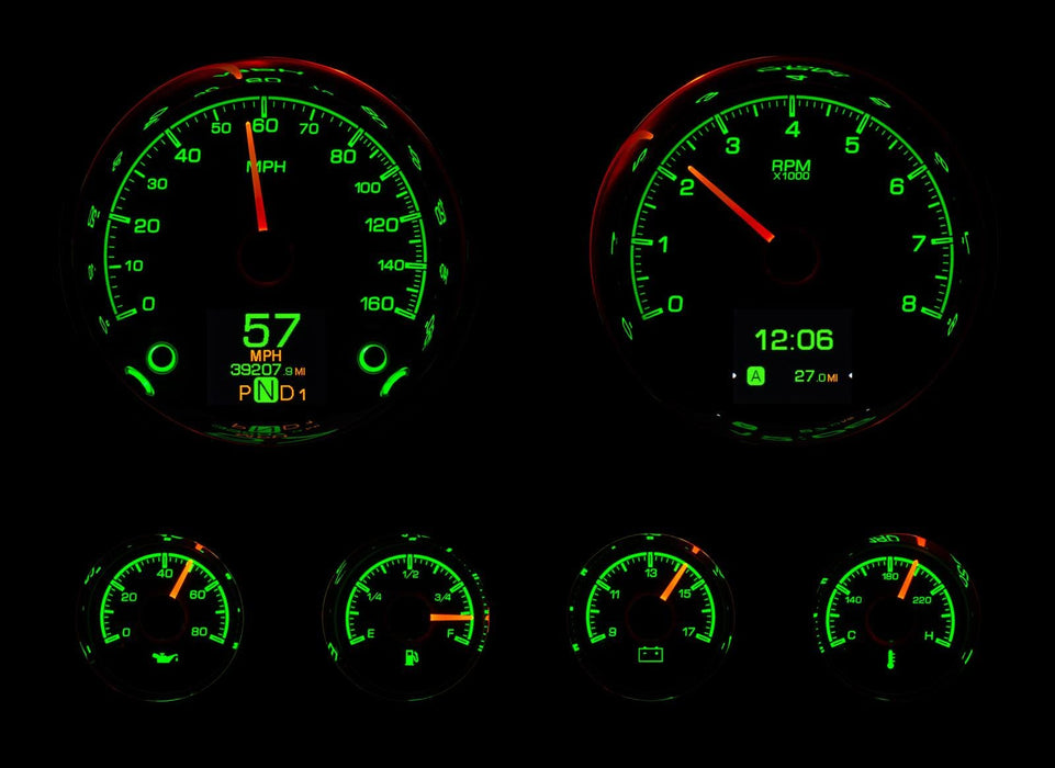 Dakota Digital Dakota Digital HDX Series Universal Round Analog Gauge Kits HDX-2024-S Autofit