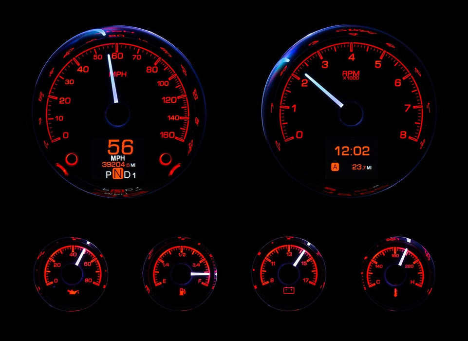 Dakota Digital Dakota Digital HDX Series Universal Round Analog Gauge Kits HDX-2024-S Autofit