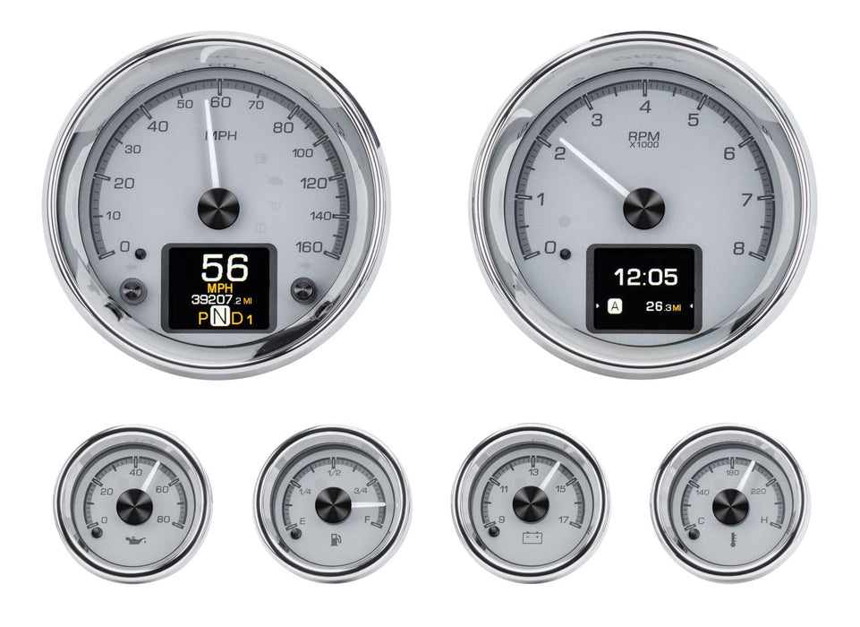 Dakota Digital Dakota Digital HDX Series Universal Round Analog Gauge Kits HDX-2024-S Autofit