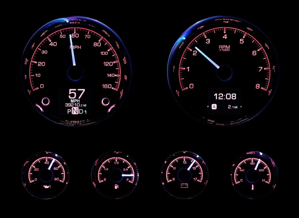 Dakota Digital Dakota Digital HDX Series Universal Round Analog Gauge Kits HDX-2024-S Autofit