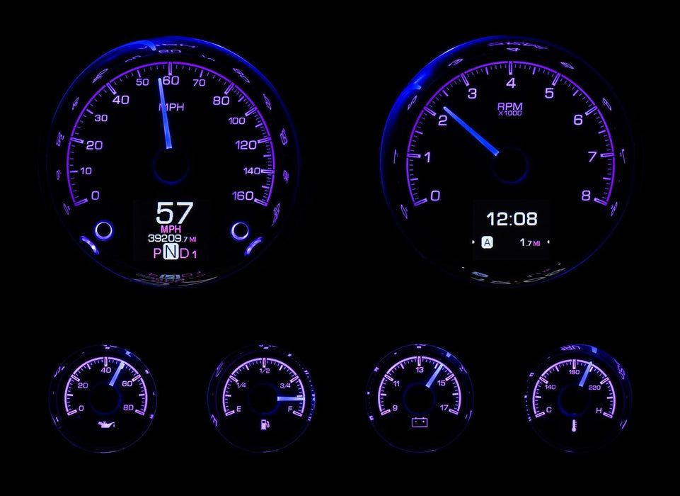 Dakota Digital Dakota Digital HDX Series Universal Round Analog Gauge Kits HDX-2024-S Autofit